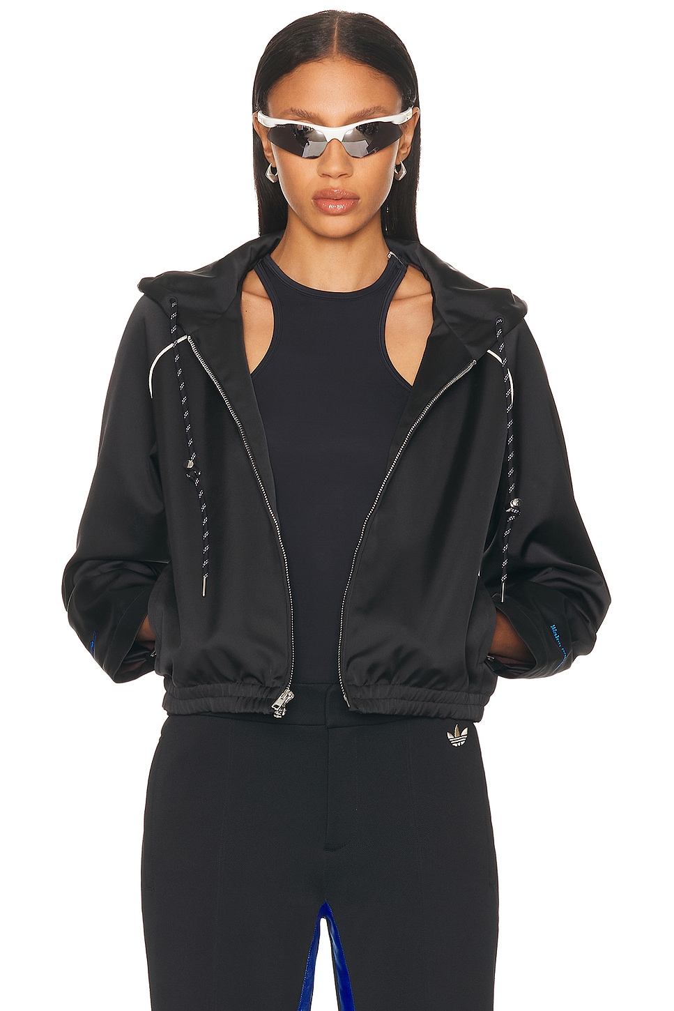 Adidas by Wales Bonner Zip Up Jacket in Black - Black.  XS also in L, M