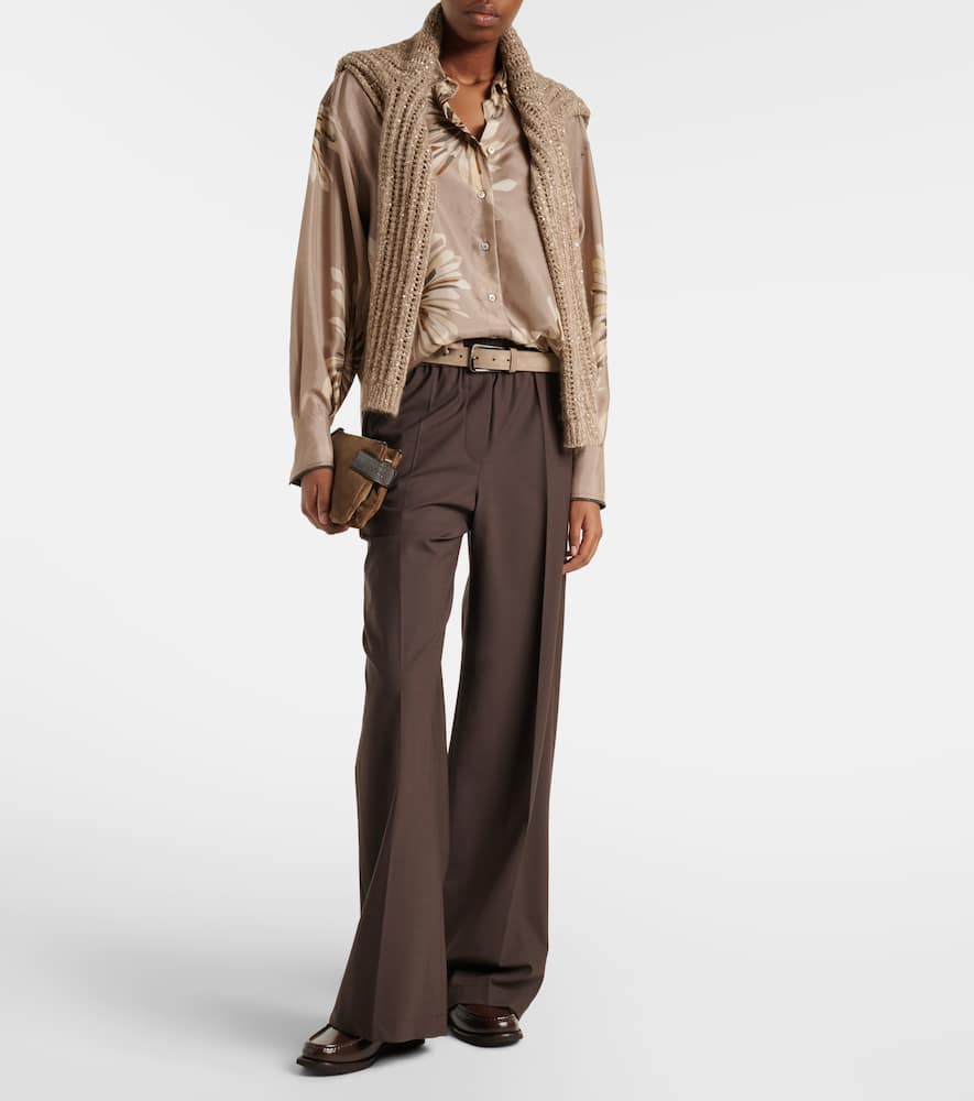 Floral silk shirt