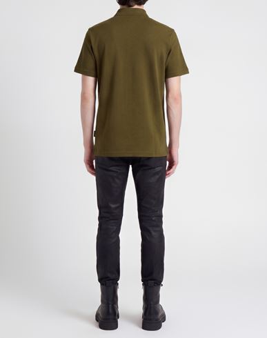 Man Polo shirt Military green Size S Cotton
