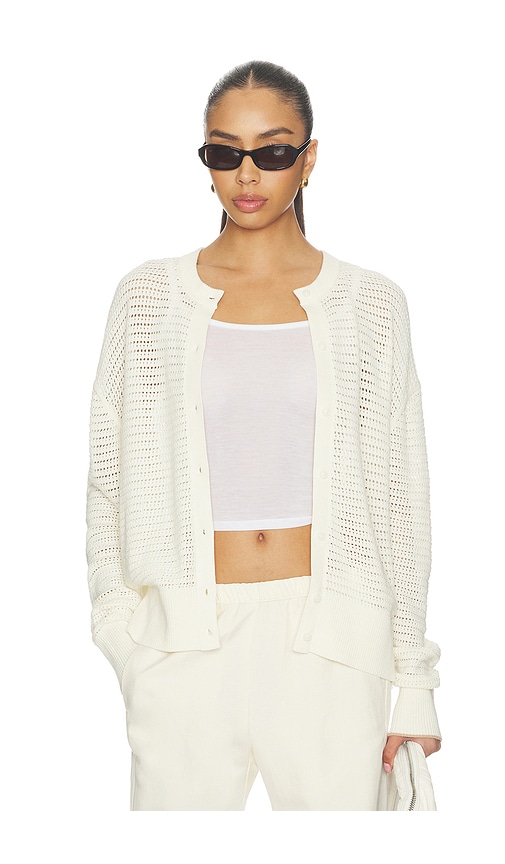 Varley Pembroke Knit Cardigan in Egret - White. S also in XS