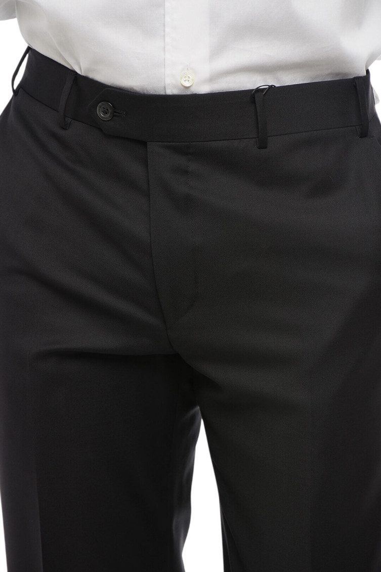 Black Flat Front Pants