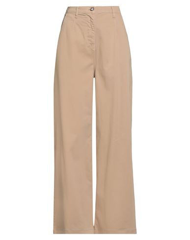 Woman Pants Camel Size 6 Cotton, Elastane