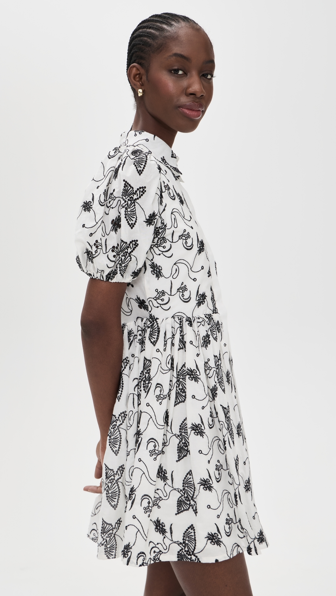 The Sundown Dress Keel Eyelet Bird Off White