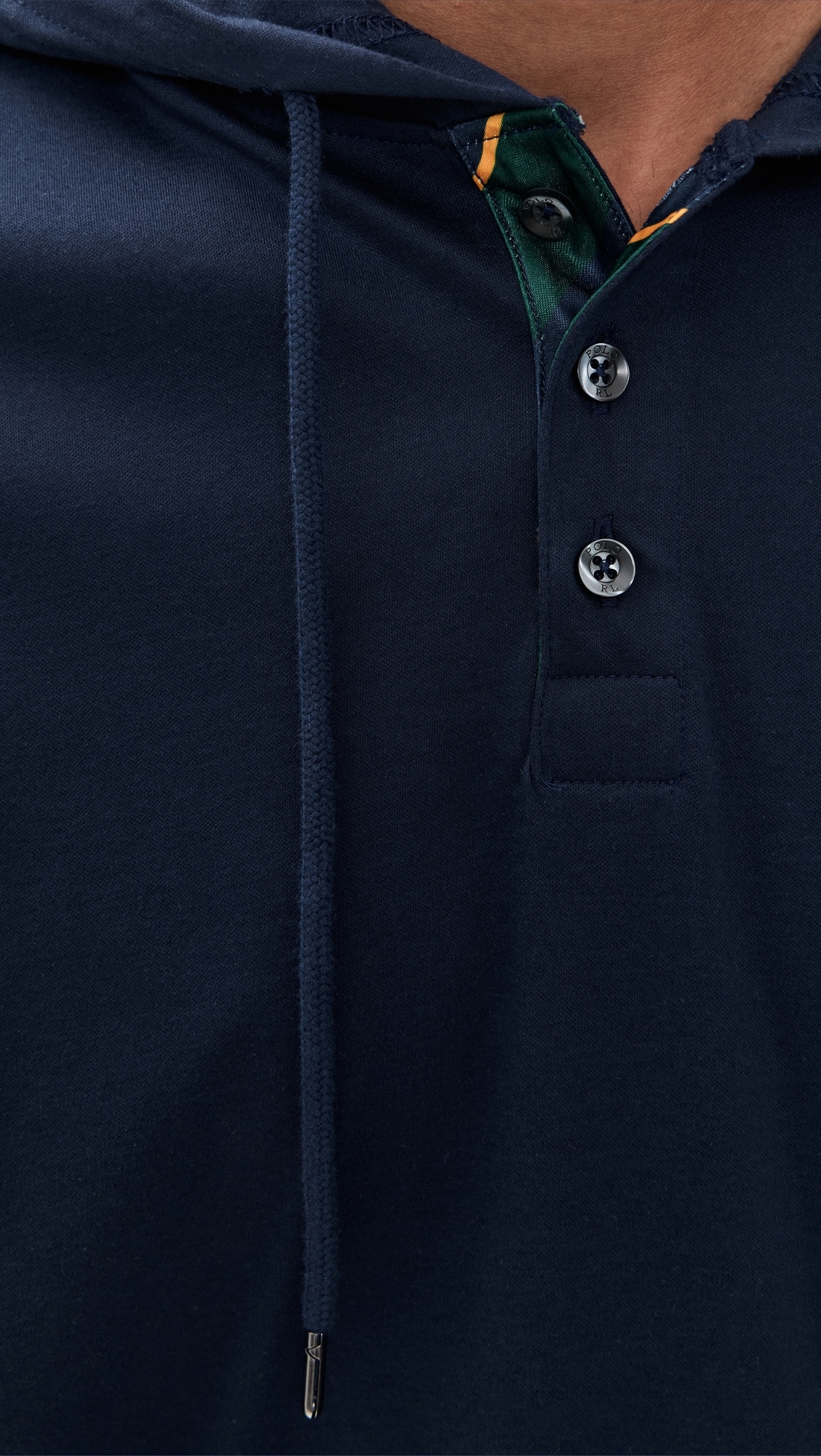 Mercerized Cotton Hoodie Cruise Navy