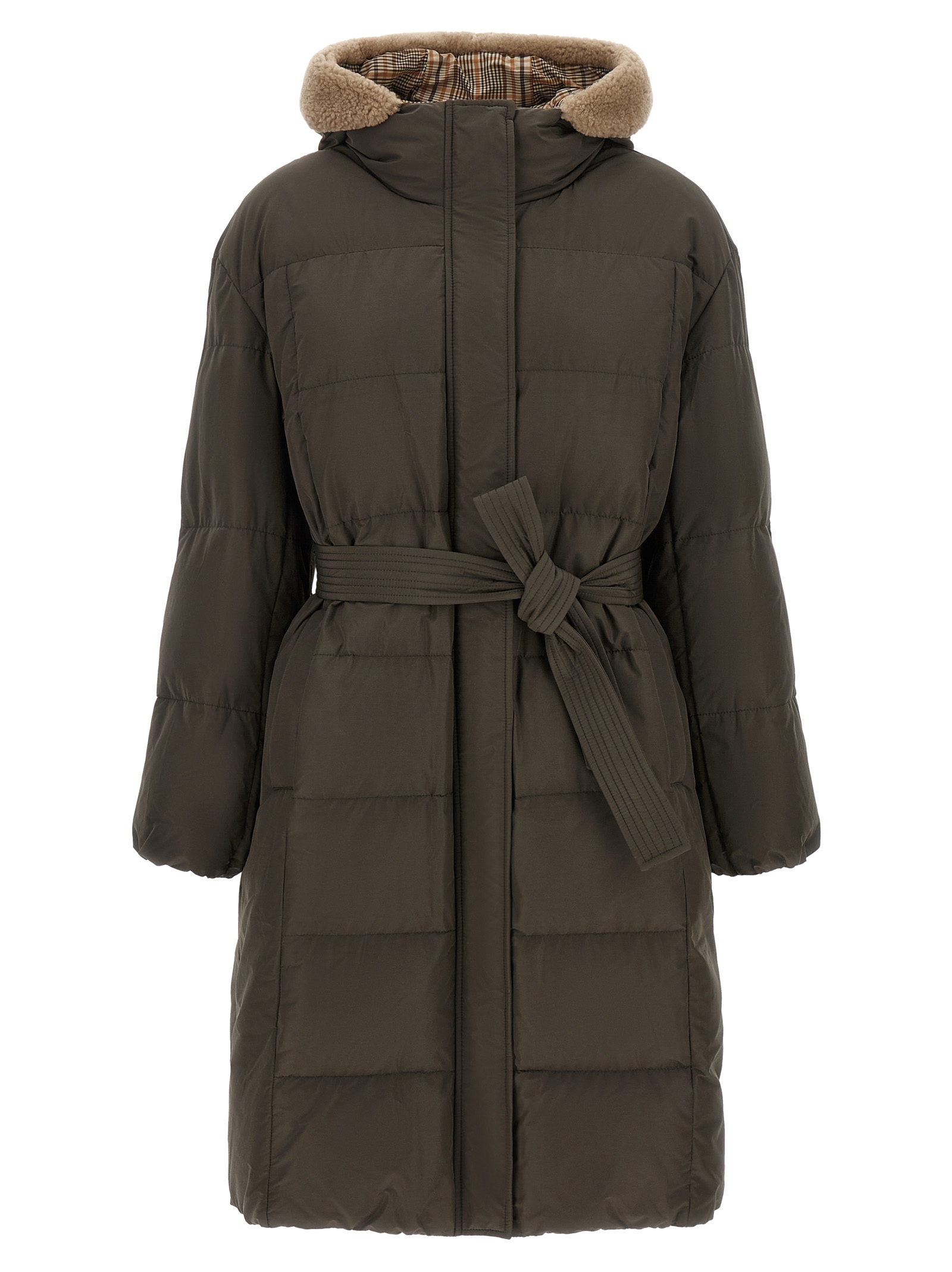 Brunello Cucinelli Bicolor Cotton Women's Coat