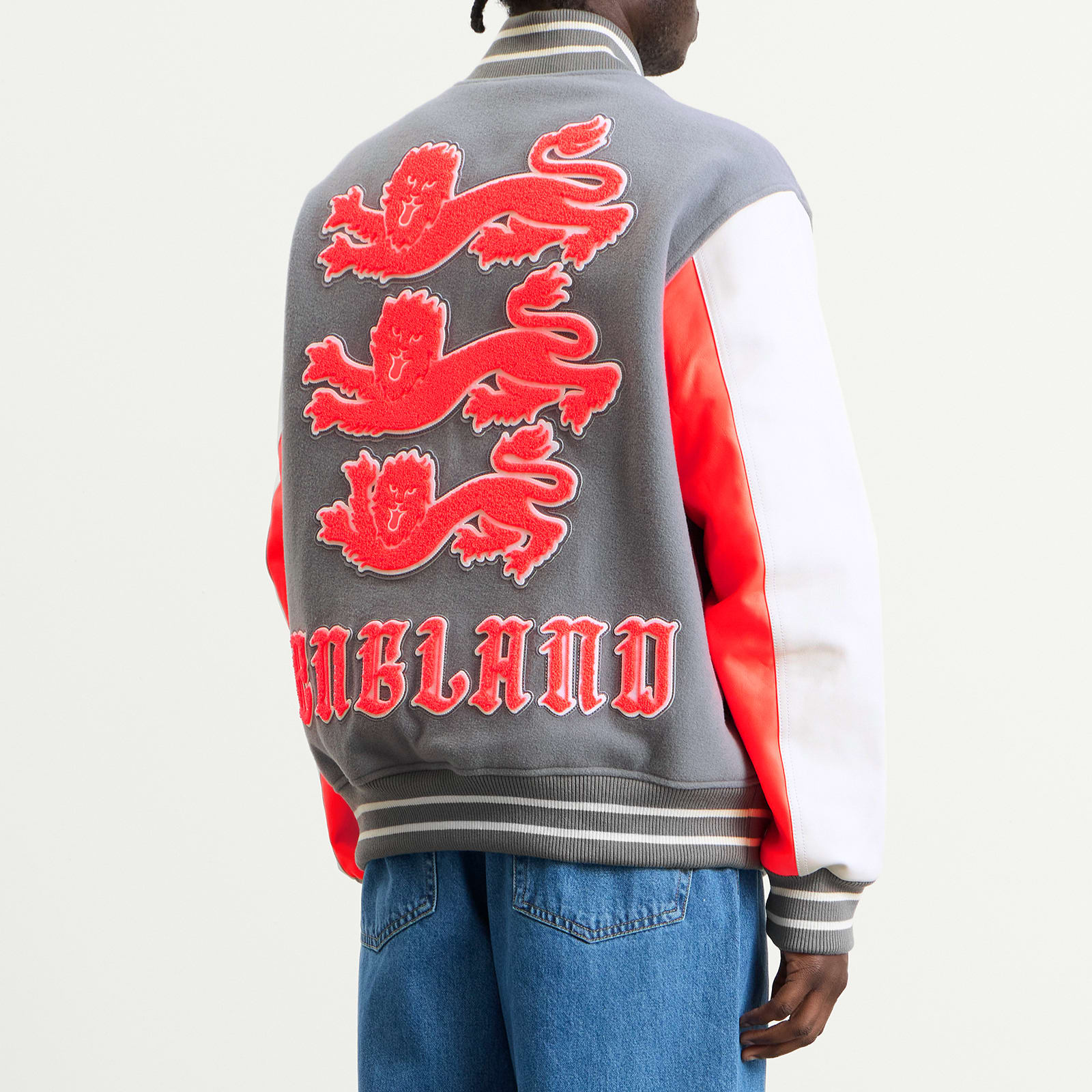 Men's x Palace England Varsity Jacket Grey