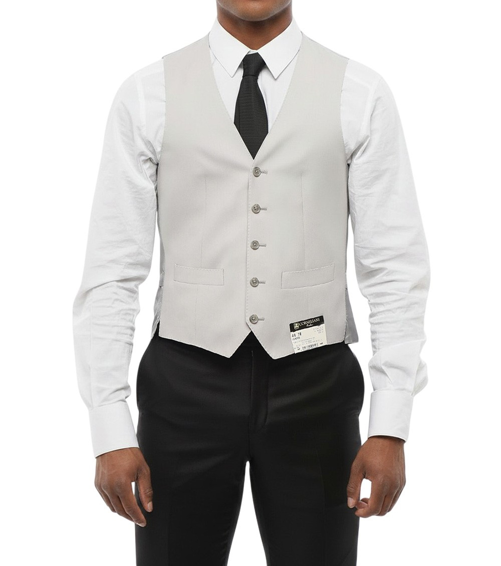 Light Grey V Neck Waistcoat