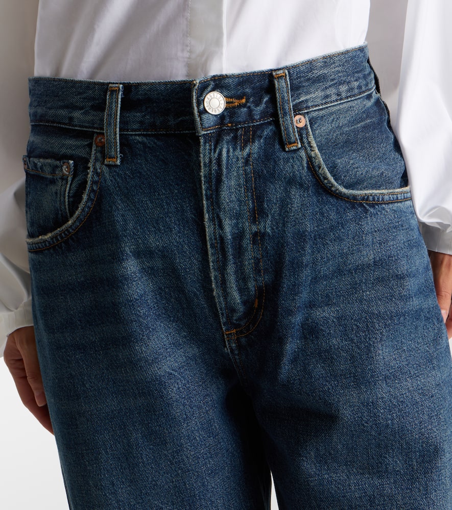 Twist mid-rise wide-leg jeans