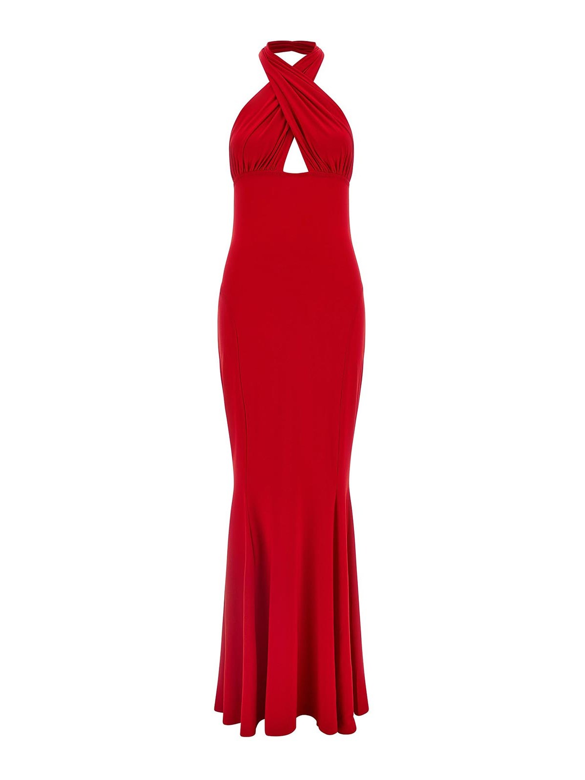 Cross Halter Fishtail Dress