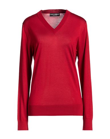 Woman Sweater Red Size 8 Silk