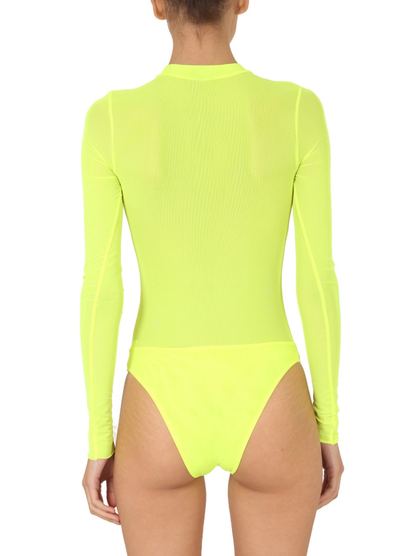 Yellow Solid Round Neck Top