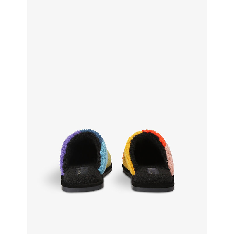 Womens Mult/other Kensington Striped Faux-shearling Slippers