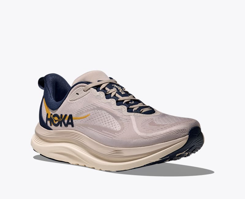 HOKA Men's Kawana 3 Shoes in Putty/Midnight Blue