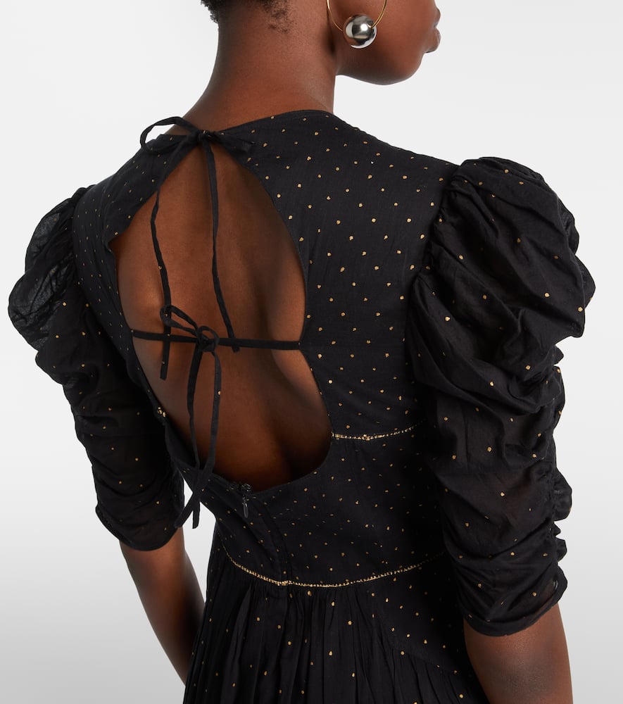 Sichene polka-dot cotton maxi dress