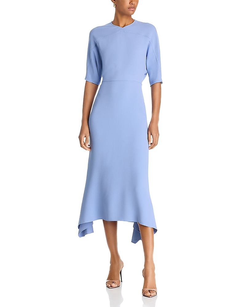 Folded midi dress - Blue