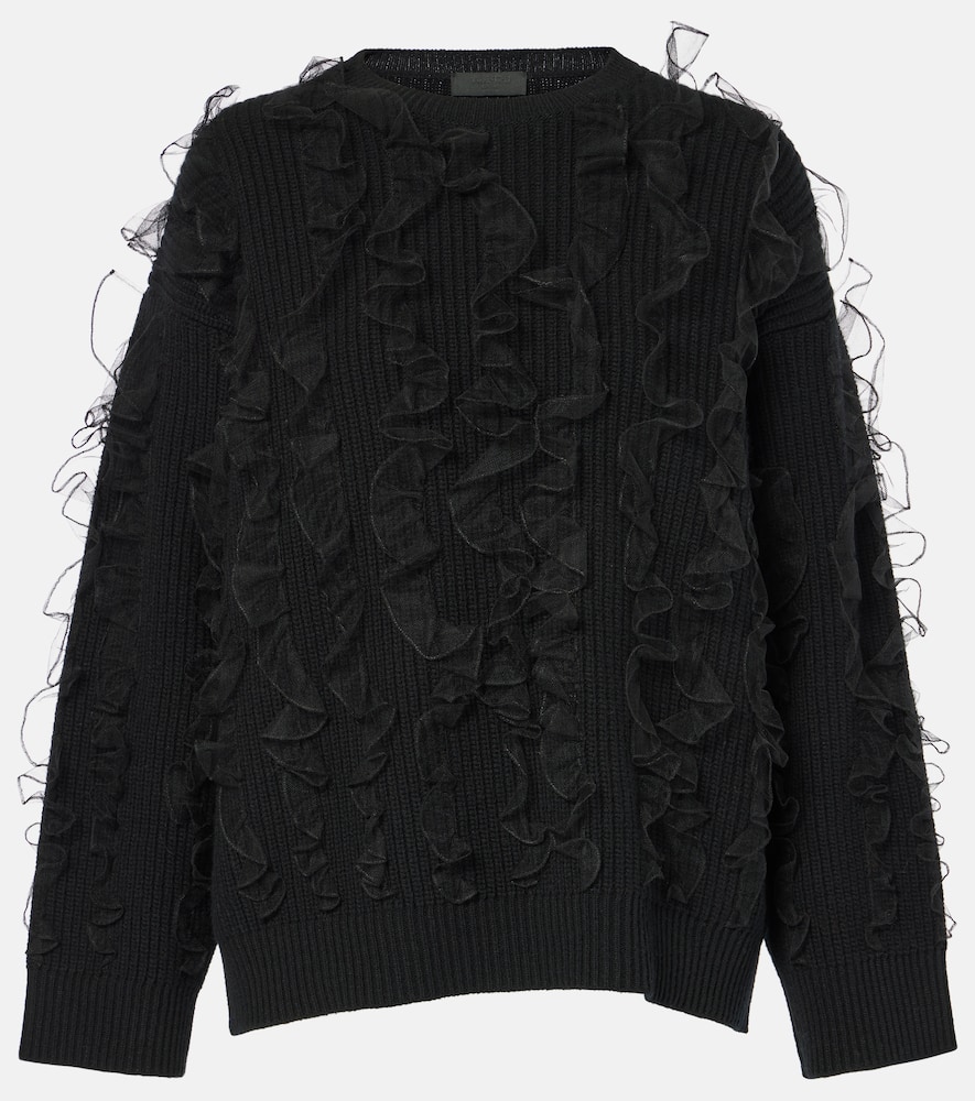 Embroidered wool sweater