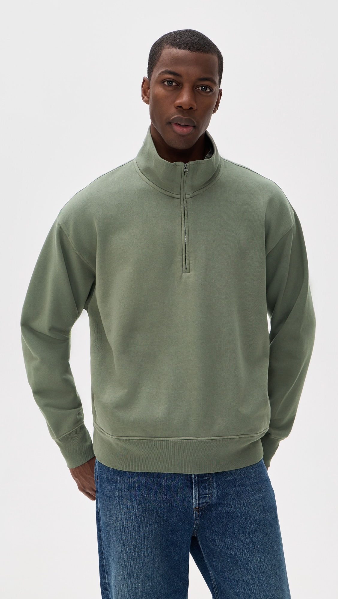Quarter Zip Pullover Olive