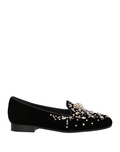 Woman Loafers Black Size 5 Textile fibers, Leather
