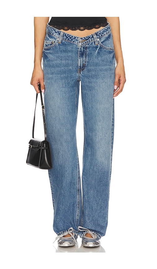 Lovers and Friends V Front Curve Jeans in Blue. - 28 also