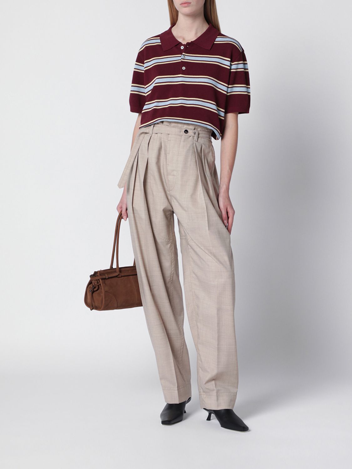 Striped Cotton Polo Shirt