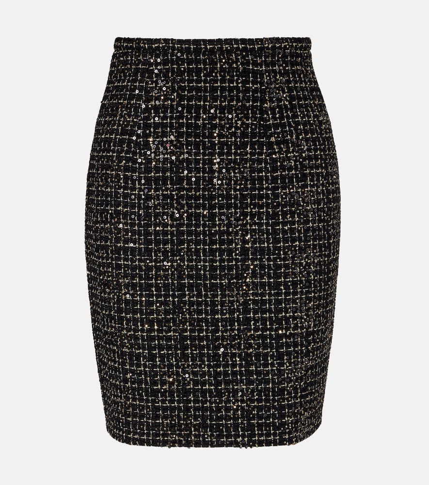 Ayaka sequined tweed pencil skirt