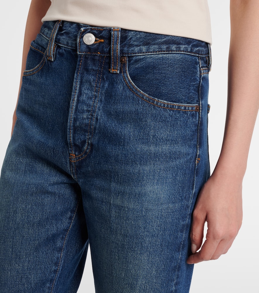 Vertical high-rise straight jeans