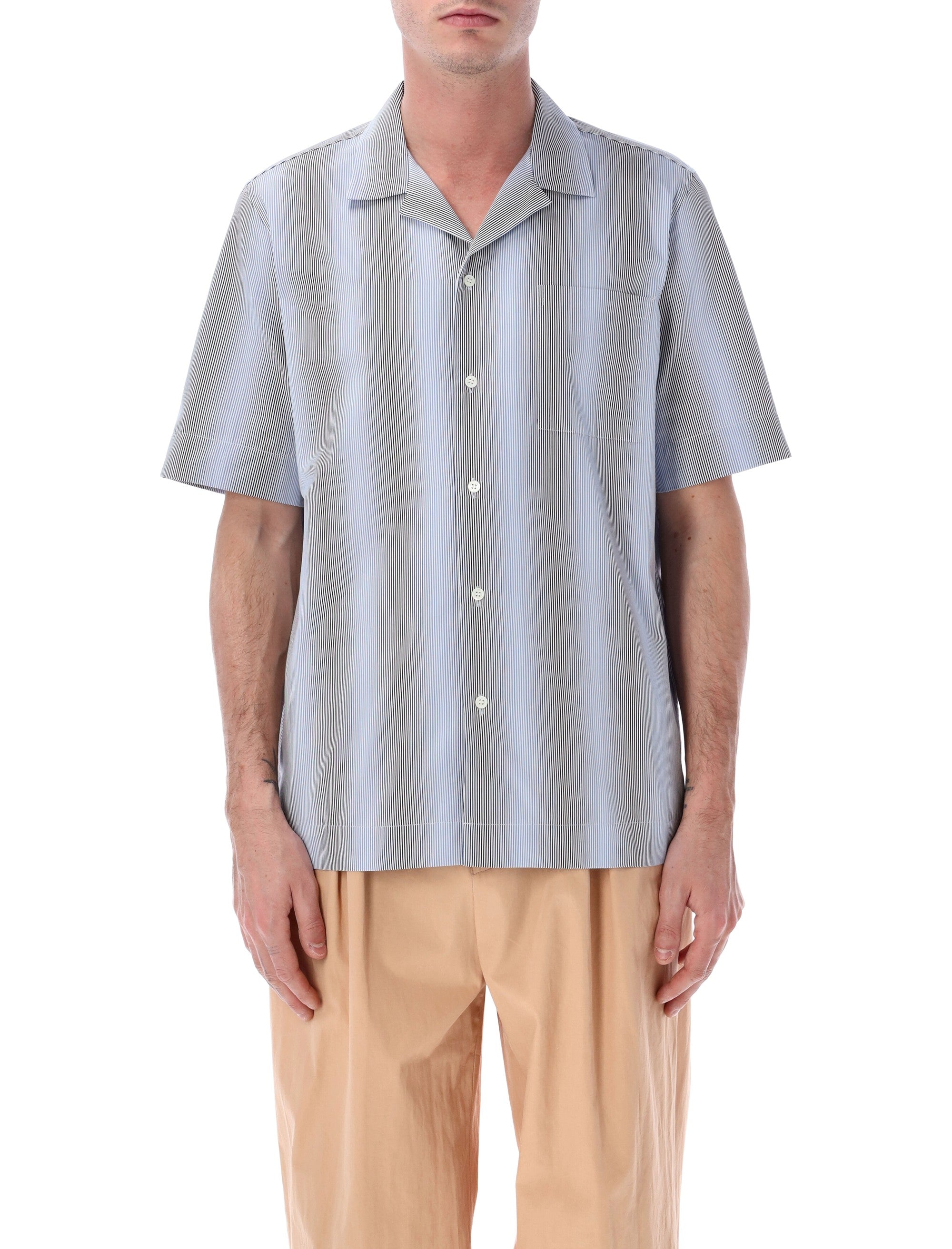 Relaxed Fit Short Sleeve Striped Shirt - Size 50