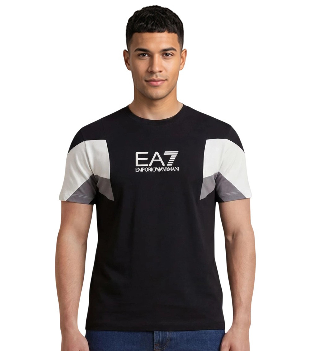 Black Graphic Crew Neck T-Shirt