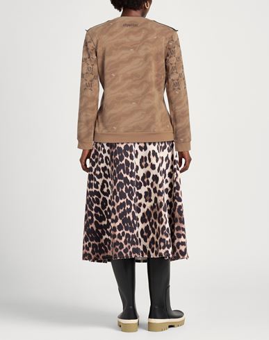 Woman Sweatshirt Camel Size S Cotton, Elastane