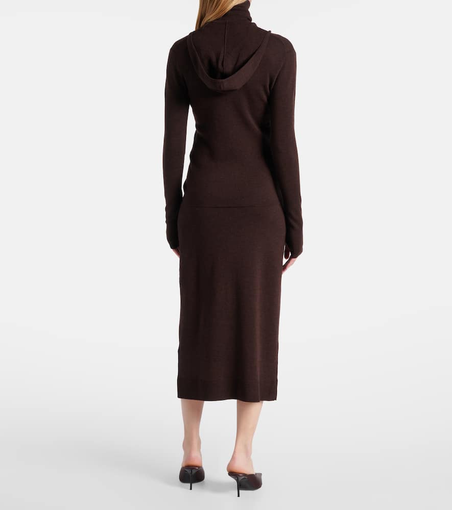 Wool-blend jersey zip-up hoodie