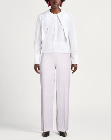 Woman Pants Lilac Size 4 Cotton, Elastane