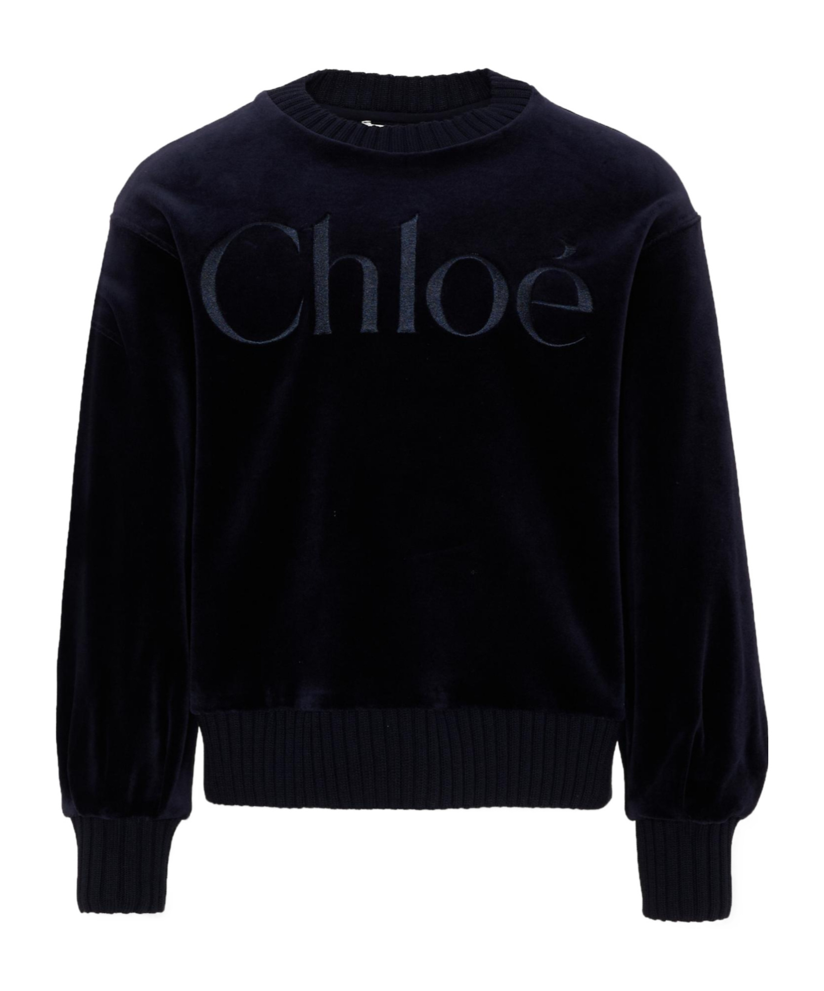 Chloé Kids Logo Embroidered Crewneck Jumper