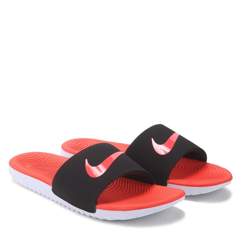 Kids' Kawa Slide Sandal Little/Big Kid Sandals (Black/Crimson Red)