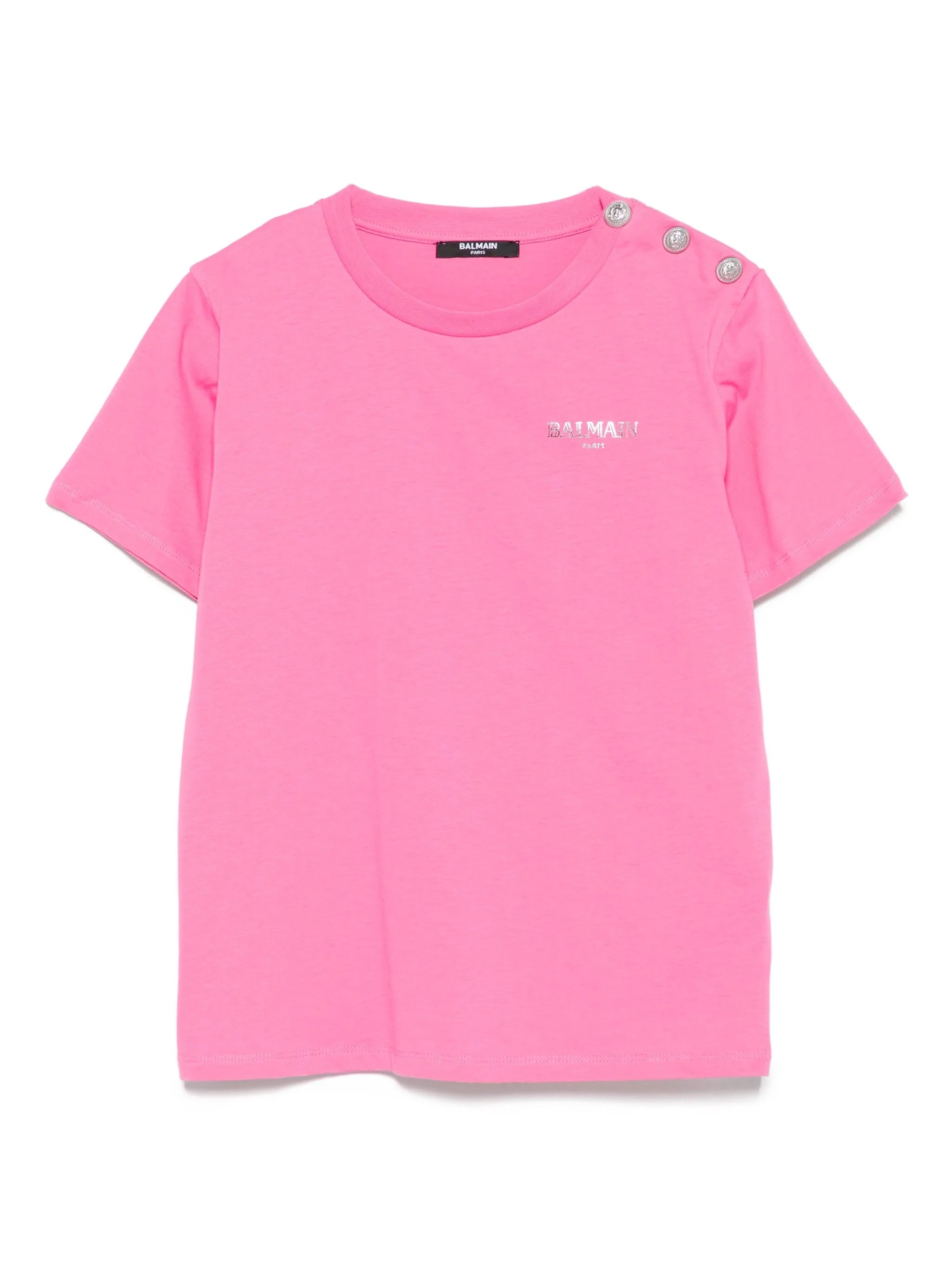 Stylish T-Shirt with Decorative Gold Buttons - FW25