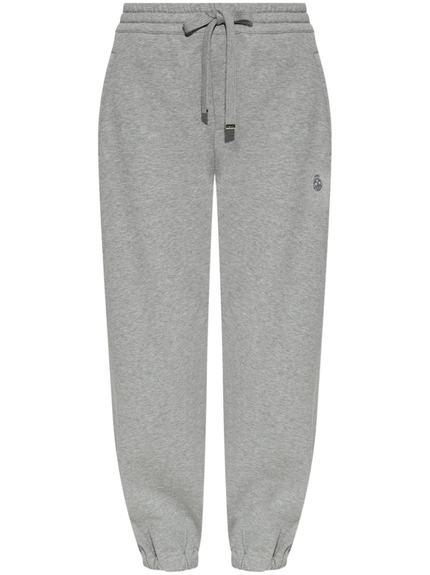 Light Grey Logo-embroidered Track Pants