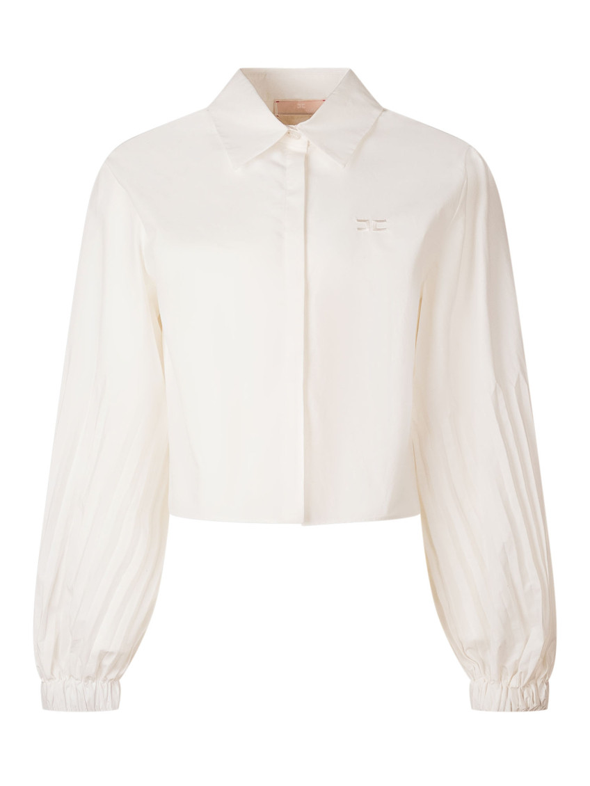 Girls White Solid Shirt