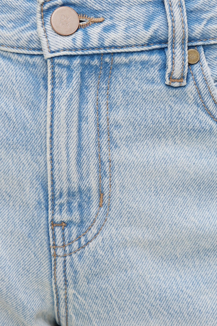 James Relaxed Mid Rise Jean Shorts - Blue - Women Clothing