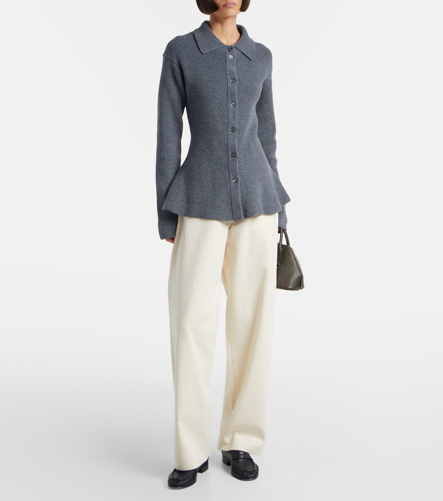 Róhe Ribbed-knit wool and cashmere cardigan