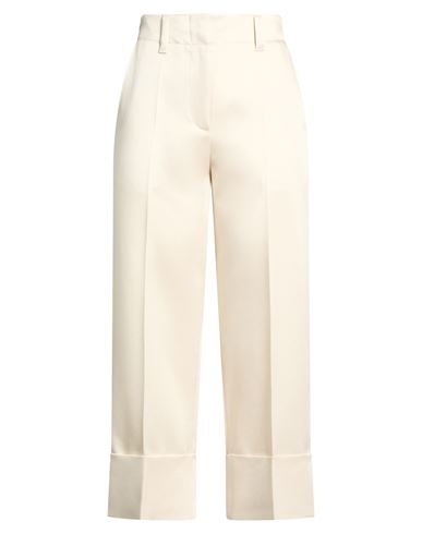 Woman Pants Cream Size 6 Acetate, Viscose