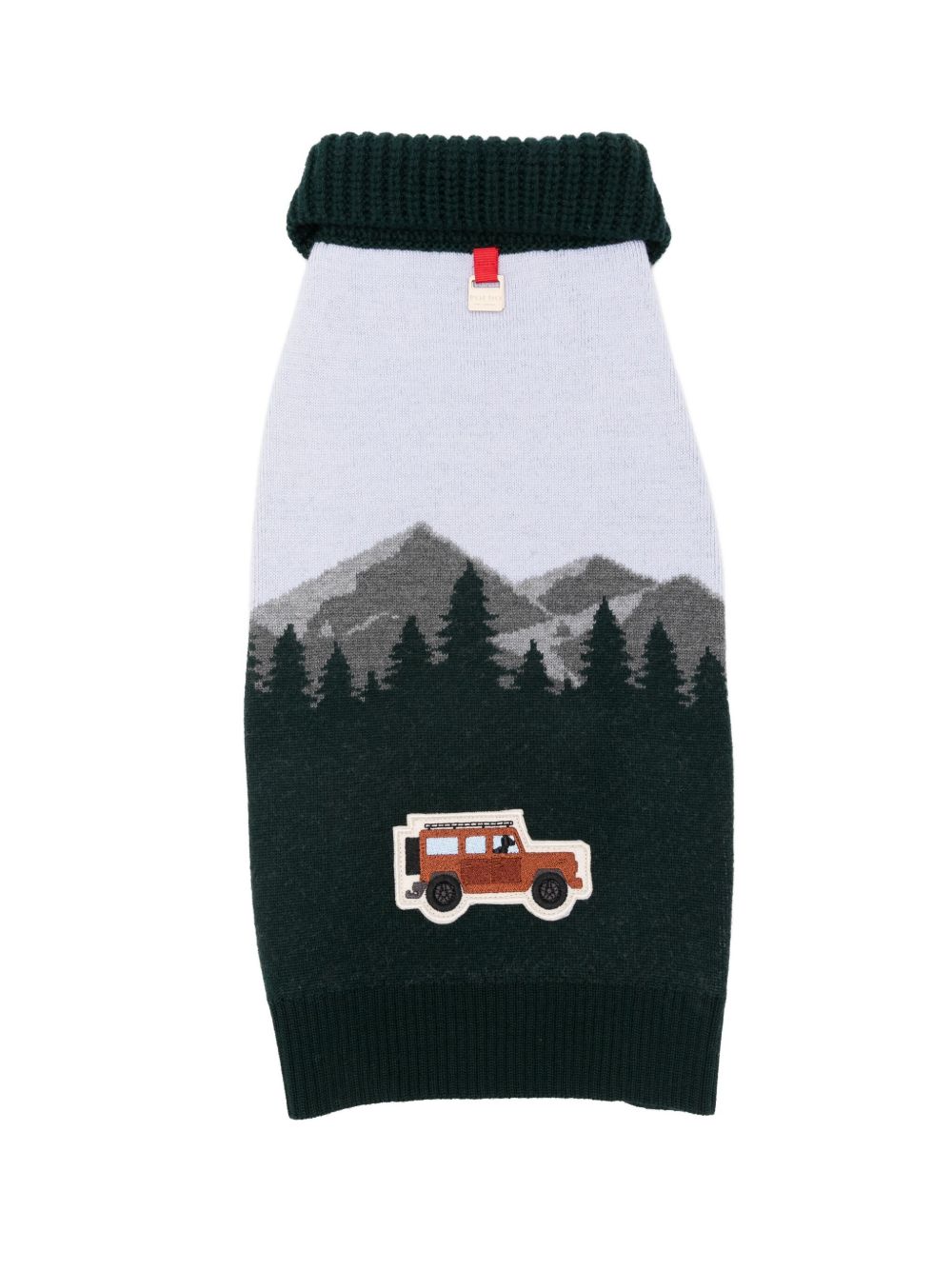 Mountain Wool Knit Dog Sweater — green