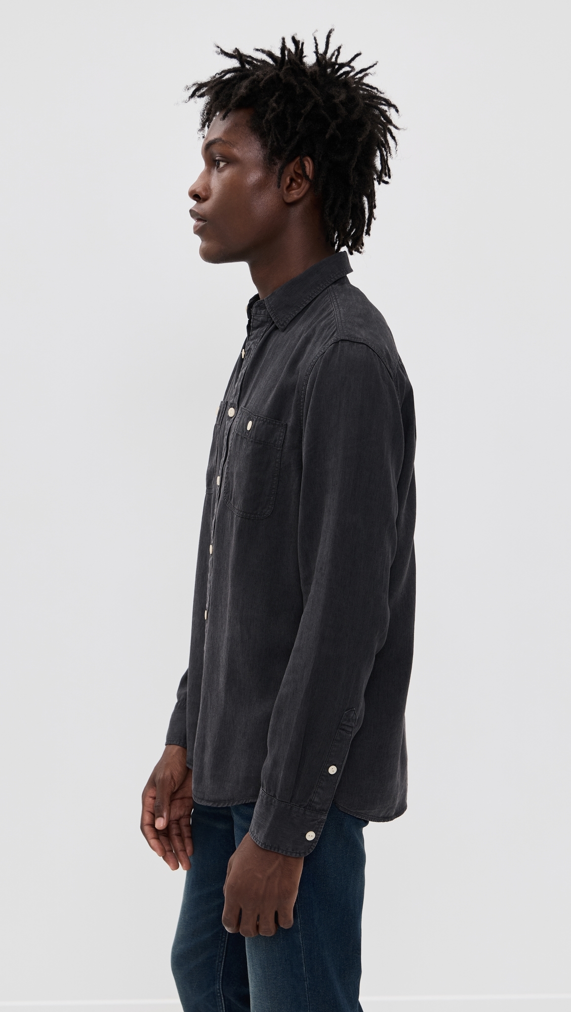 The Tried and True Chambray Workshirt Durango Black