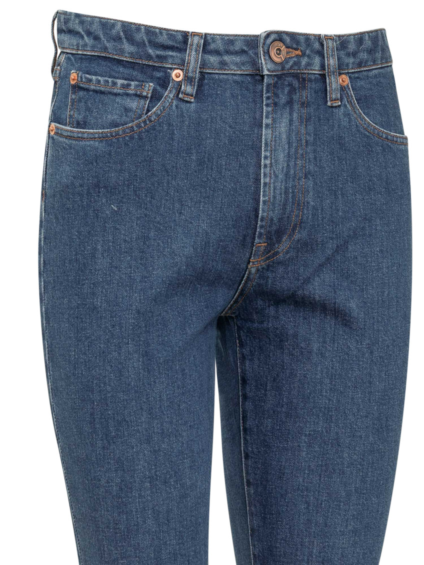 Blue Flared High Rise Jeans