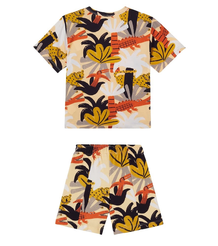 Fábula Printed cotton T-shirt and shorts set