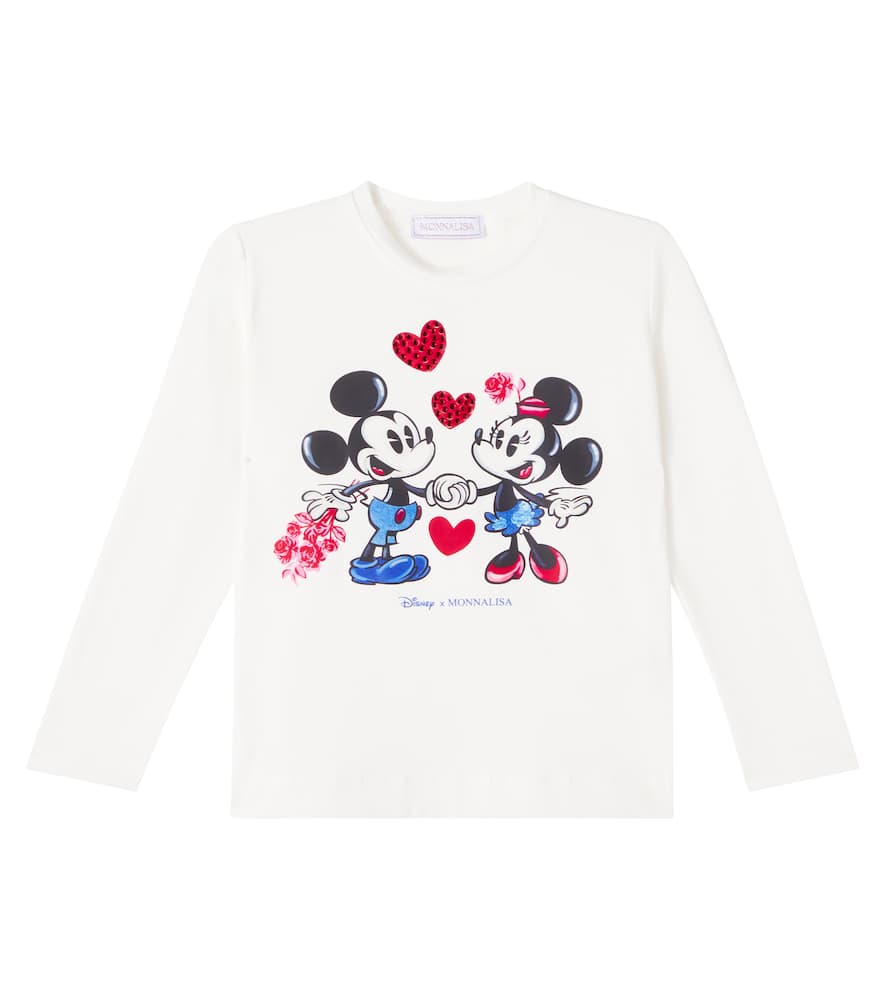 X Disney embellished cotton-blend T-shirt