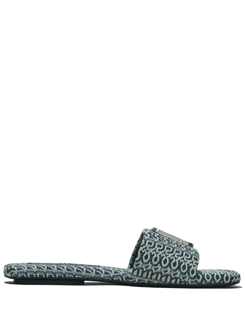 The J denim slides - Green