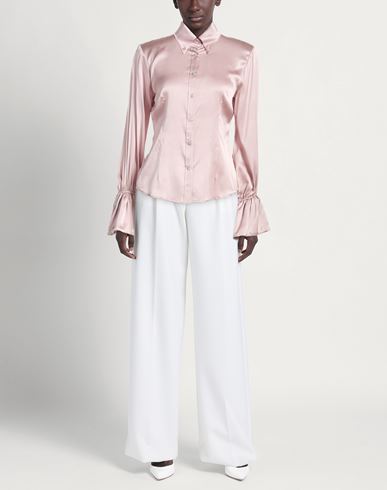 Woman Shirt Antique rose Size 6 Silk, Elastane