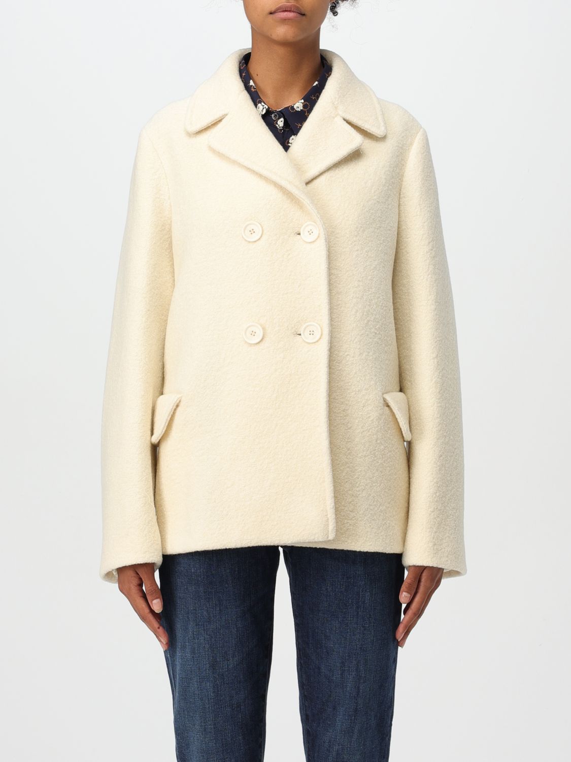 Bouclé jacket - White