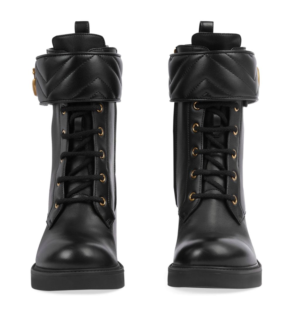 Leather Double G Ankle Boots