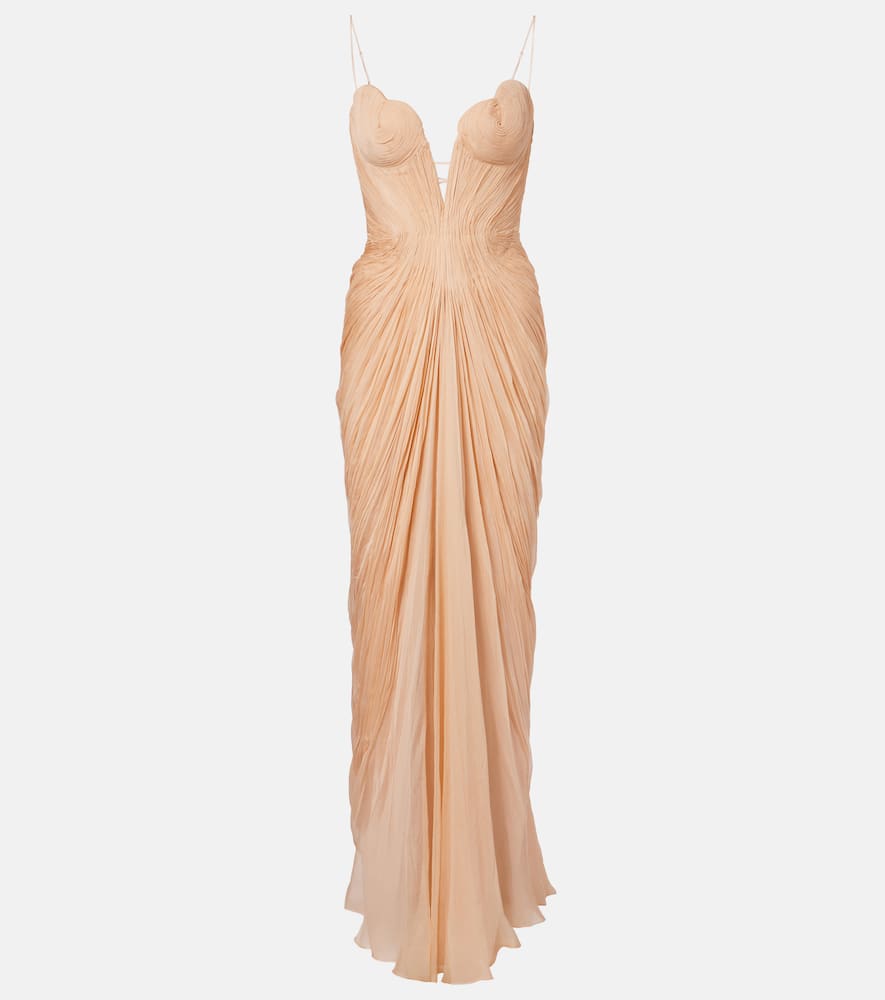 Cecilia draped silk gown