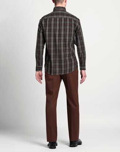 Man Shirt Brown Size 16 Cotton